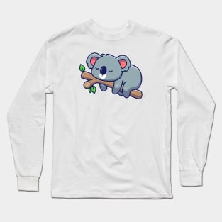 Cute koala sleeping Long Sleeve T-Shirt